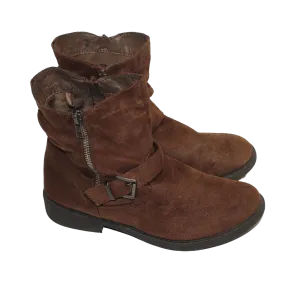 Suede Buckle Boots
