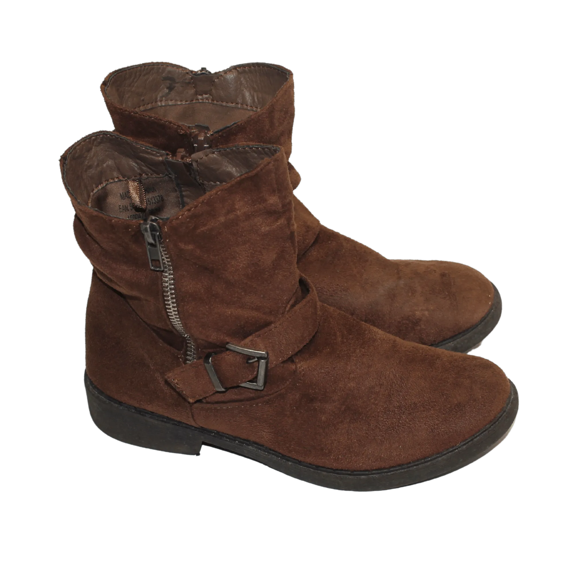 Suede Buckle Boots