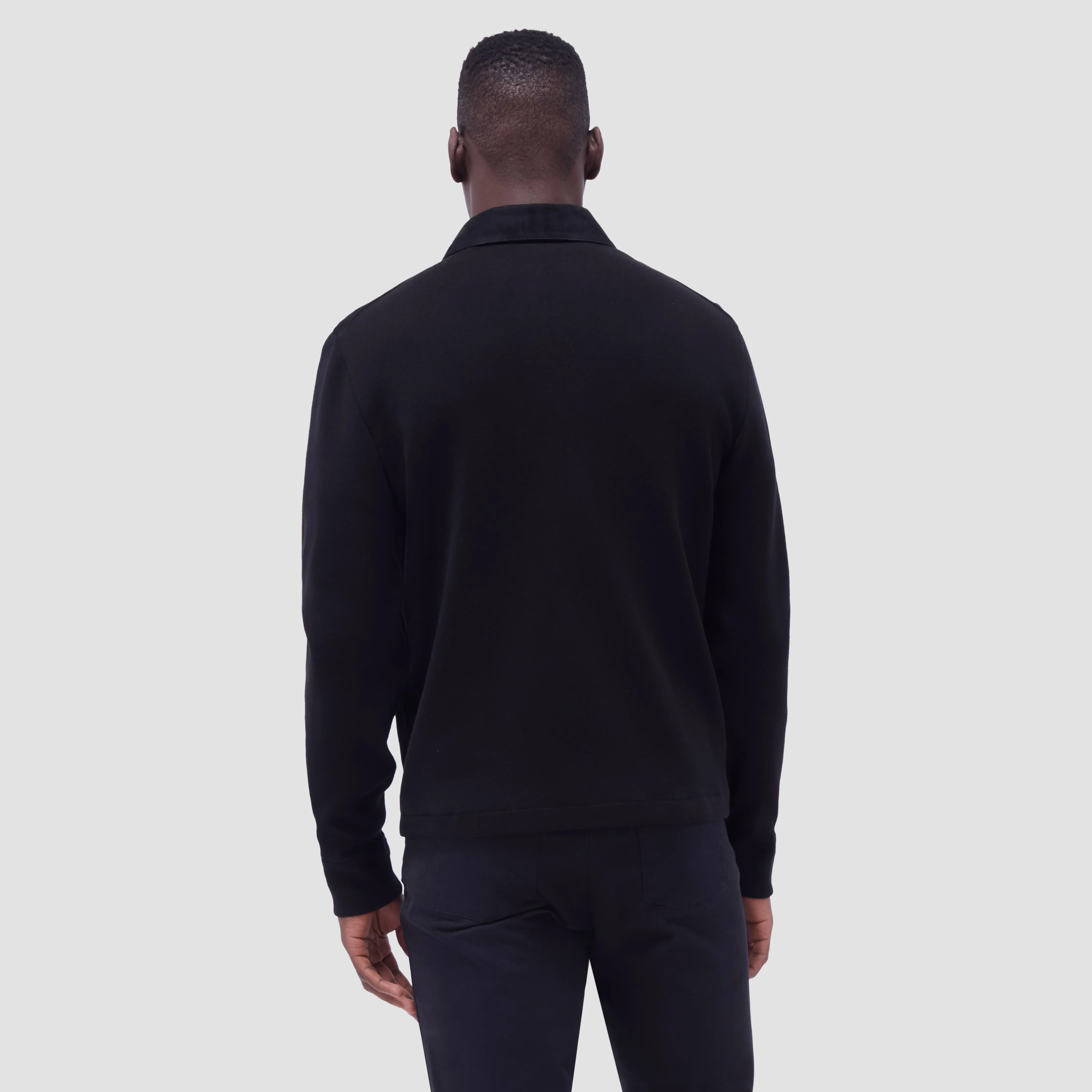 Suede Hybrid Bomber Jacket