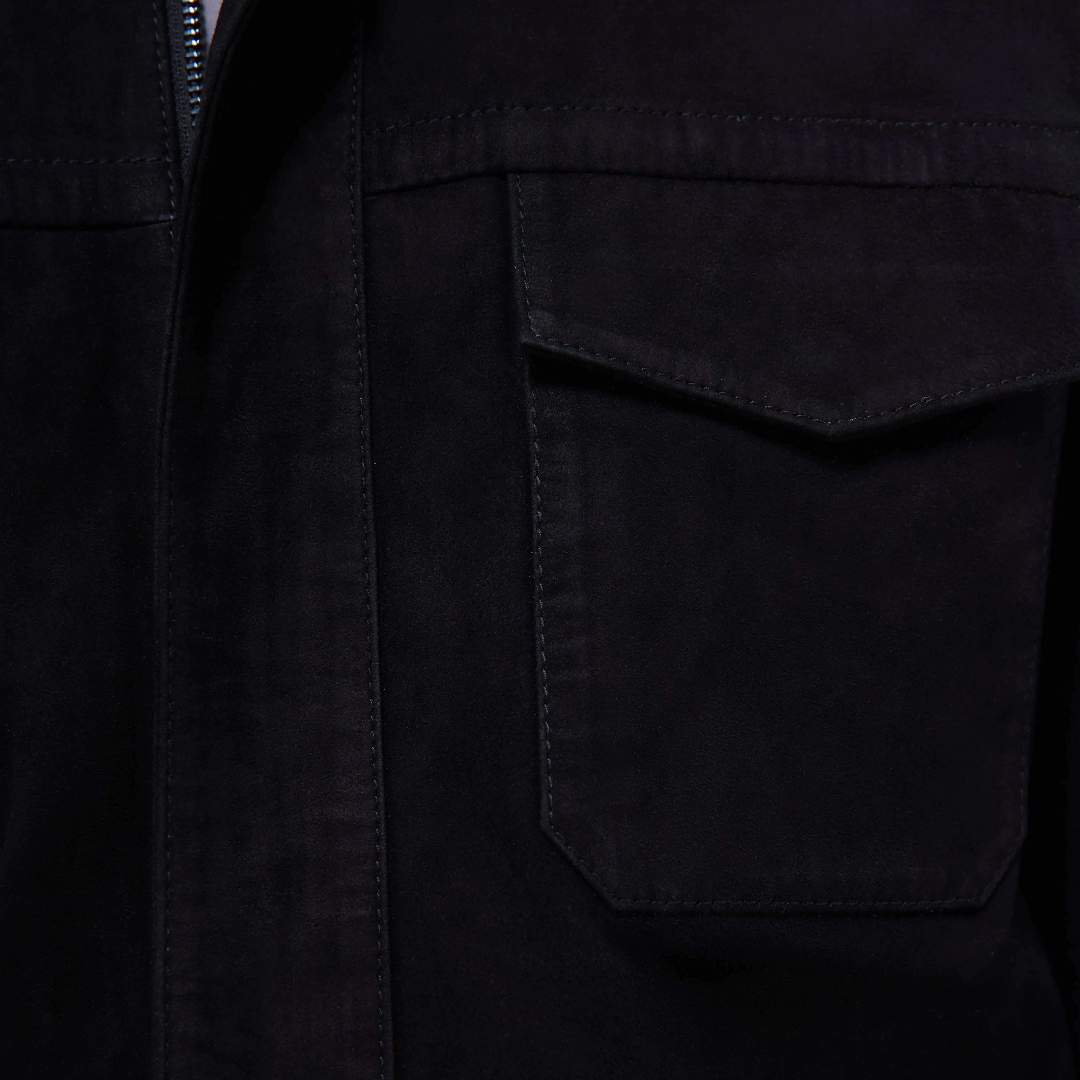 Suede Hybrid Bomber Jacket