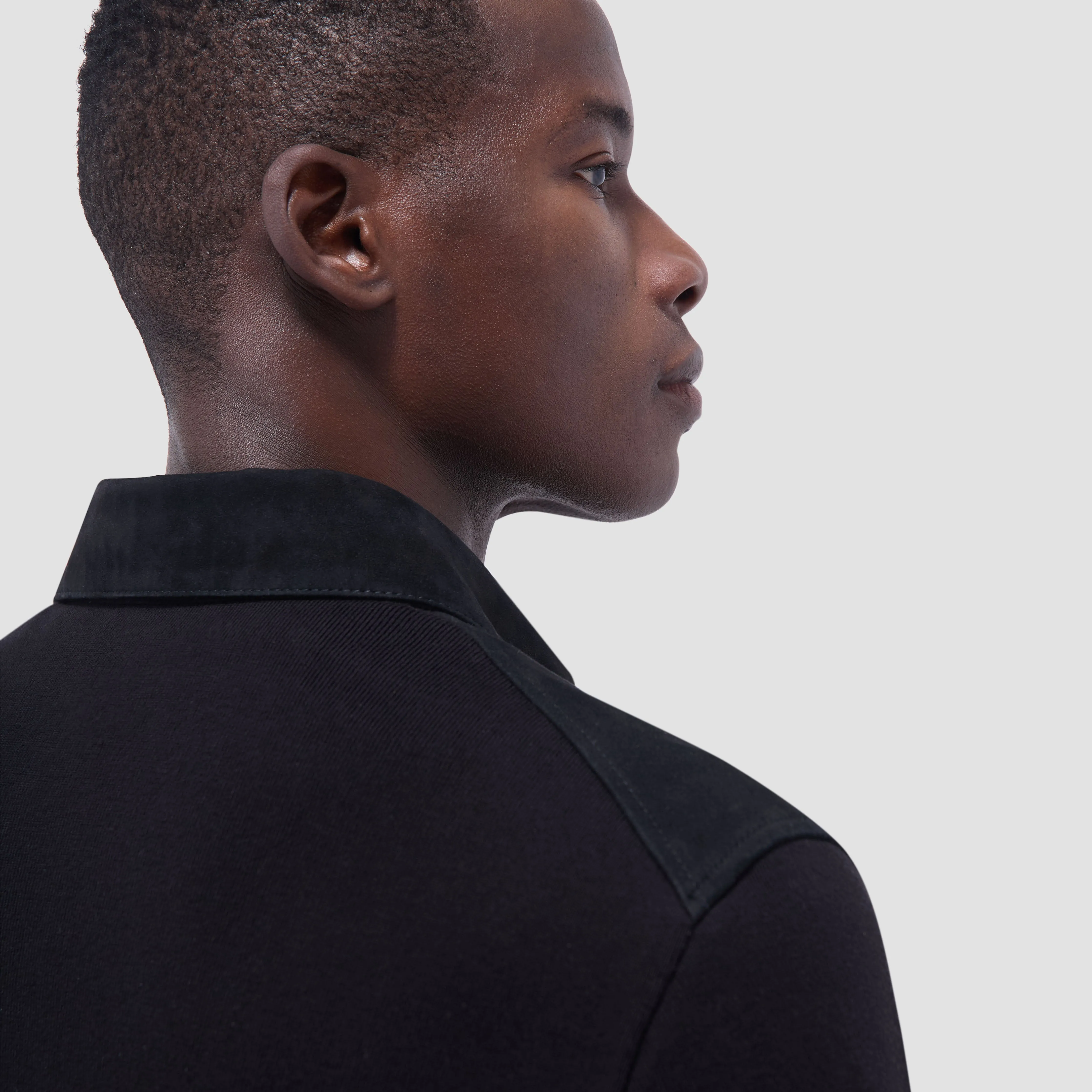 Suede Hybrid Bomber Jacket