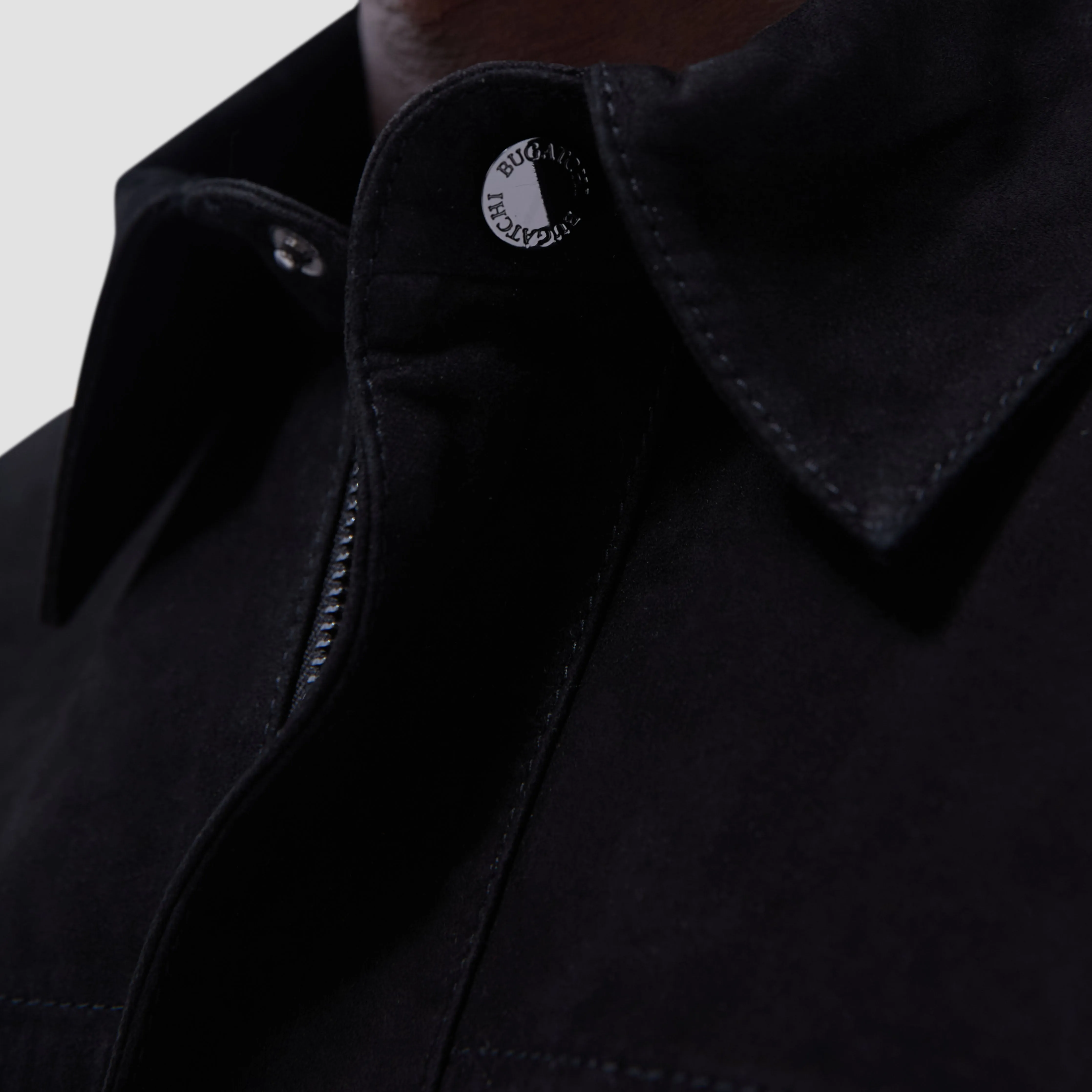 Suede Hybrid Bomber Jacket