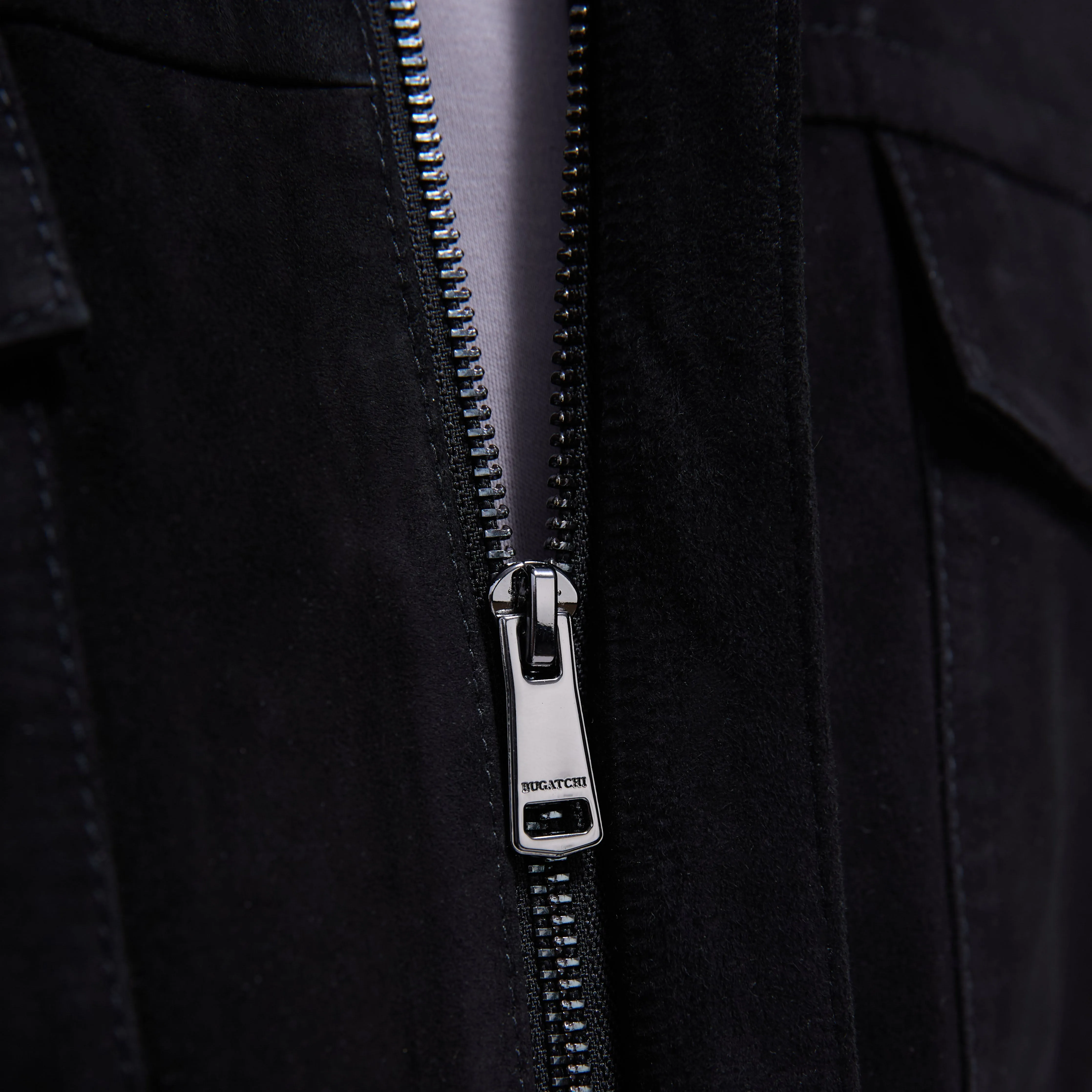 Suede Hybrid Bomber Jacket