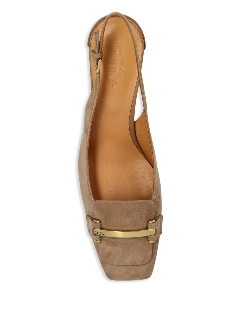 Suede leather slingback pumps