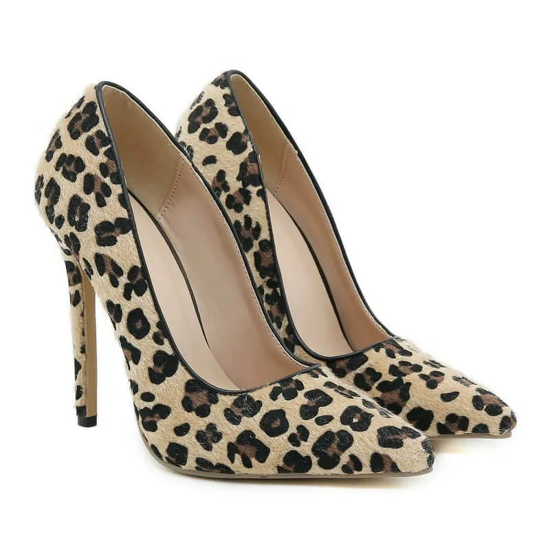 Suede Leopard Pumps
