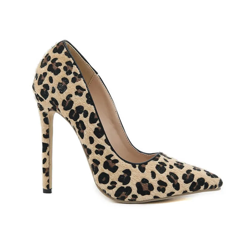 Suede Leopard Pumps