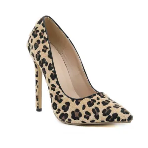Suede Leopard Pumps