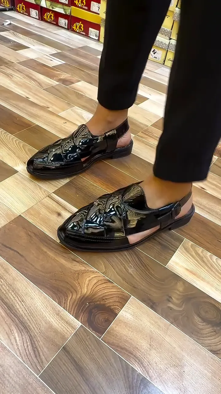 Summer Black Woven Sandals