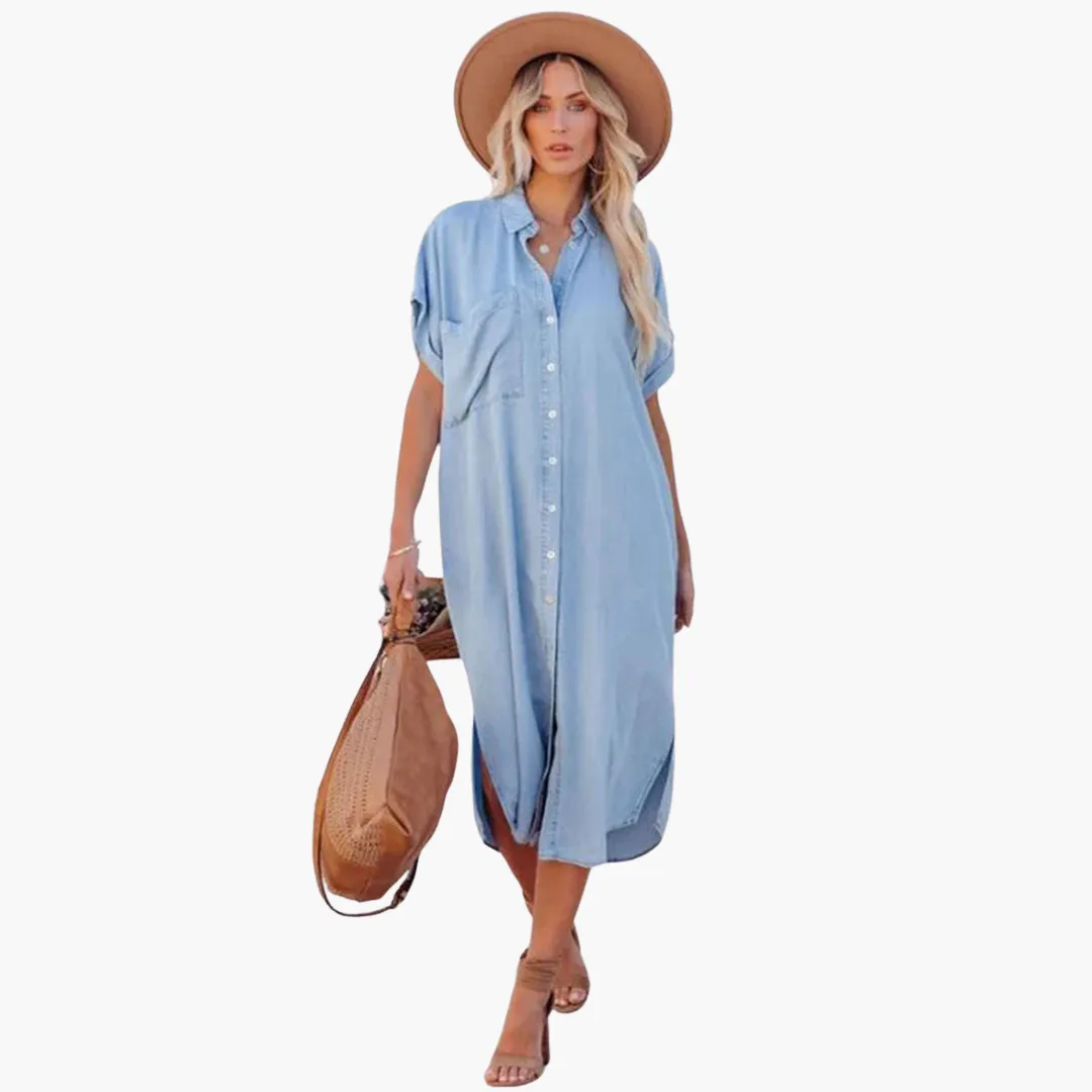 Summer Relaxed Fit Midi Dress for Women