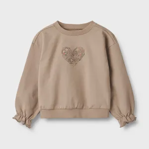 Sweatshirt L/S Embroidery in Nelly Rose Shadow