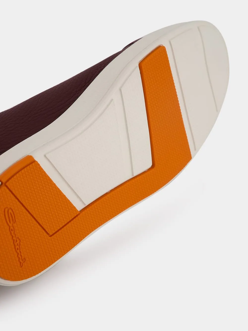 Textured-Leather Low-Top Sneakers