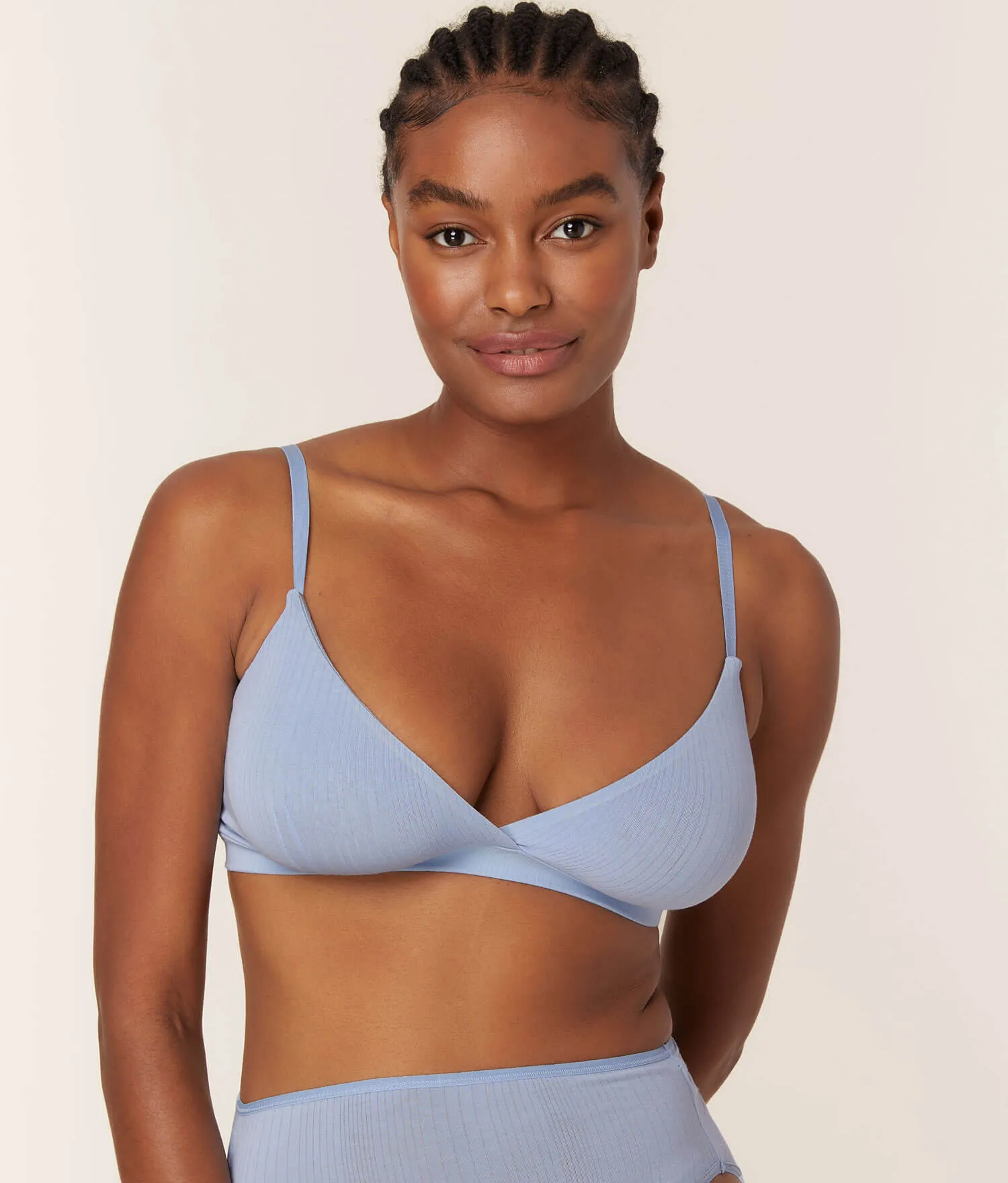 The Triangle Bralette - Cloud - Bluebell