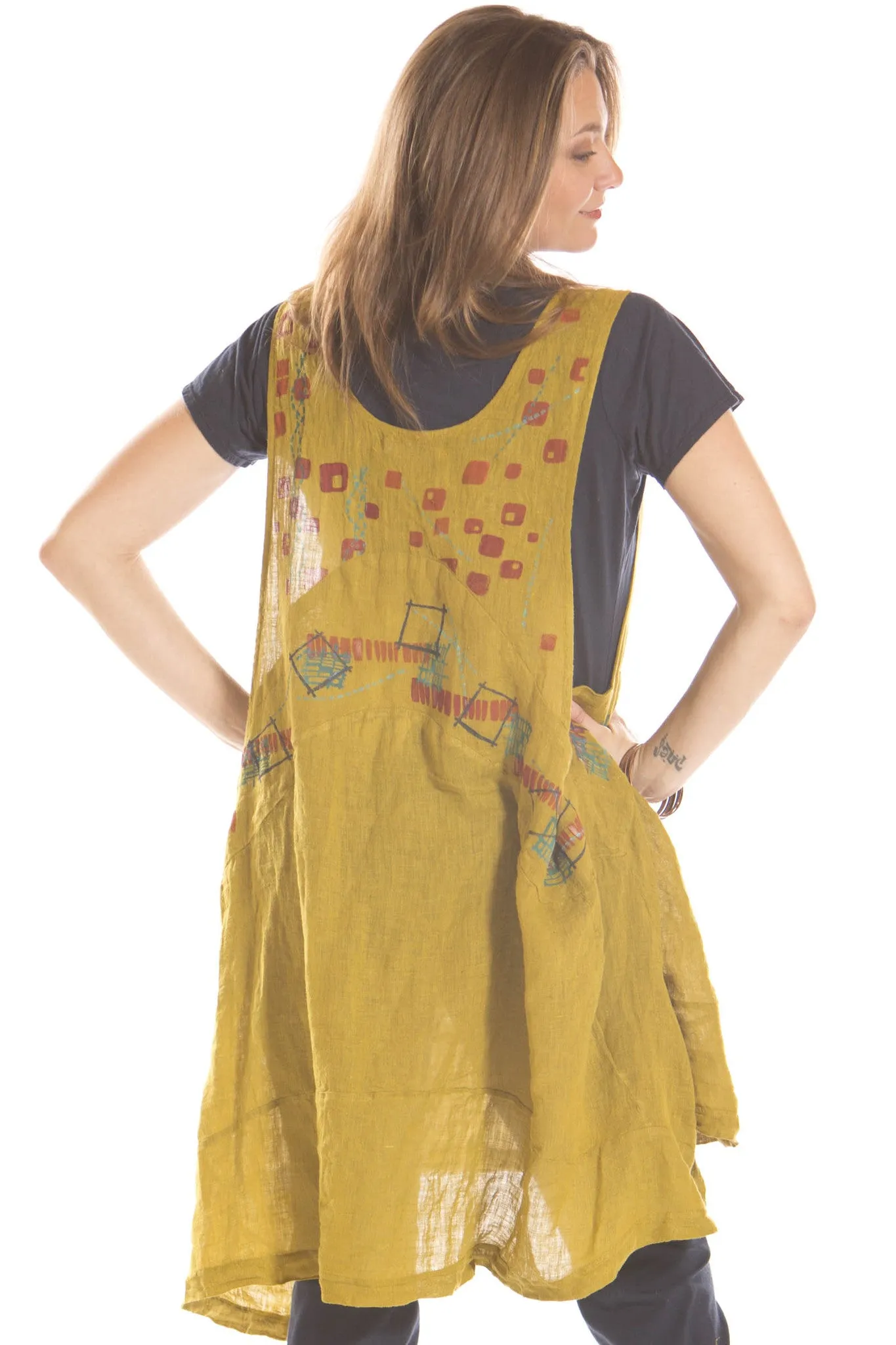 Twirl Over Layer Printed-Blue Fish Clothing