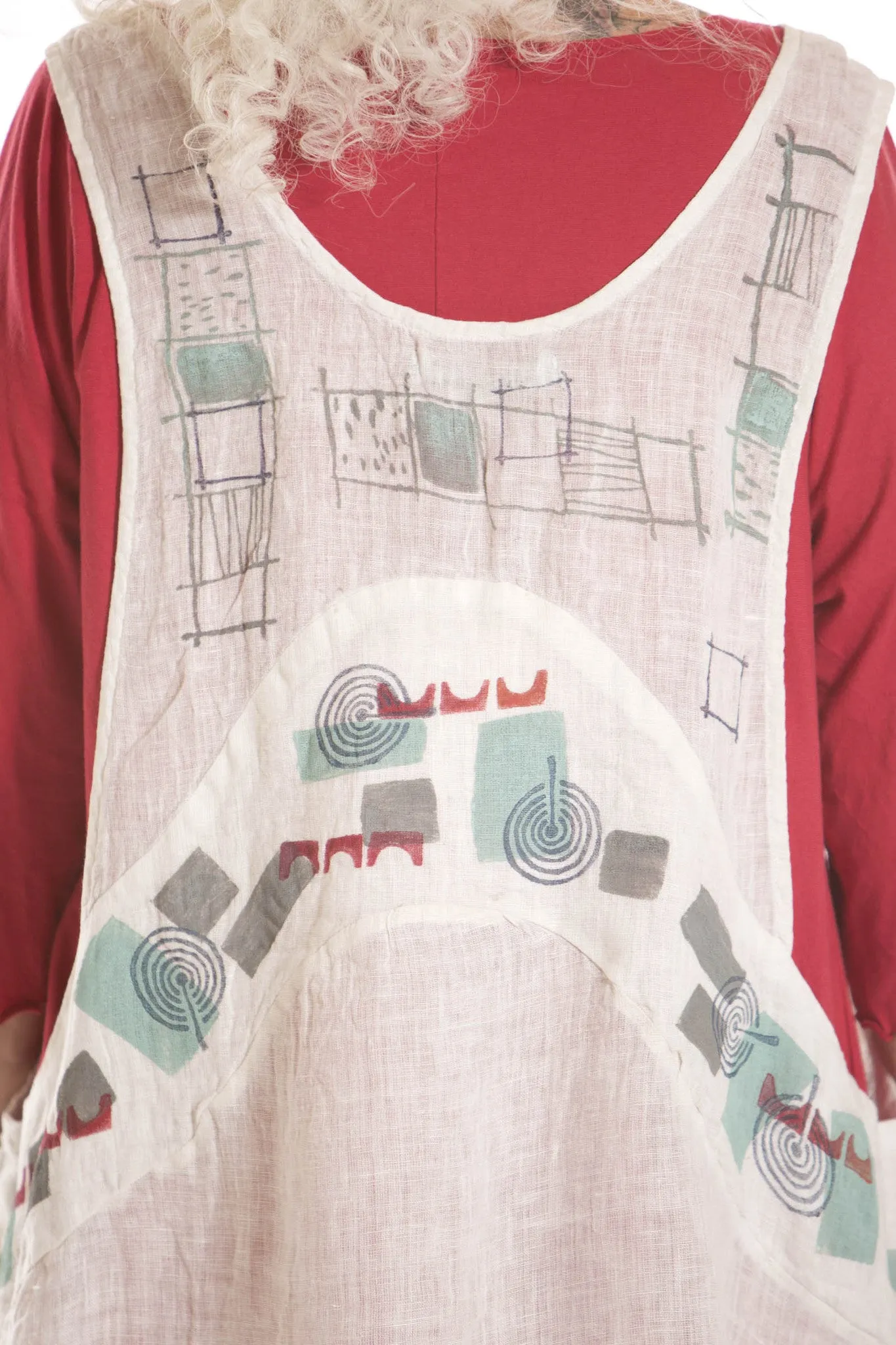Twirl Over Layer Printed-Blue Fish Clothing