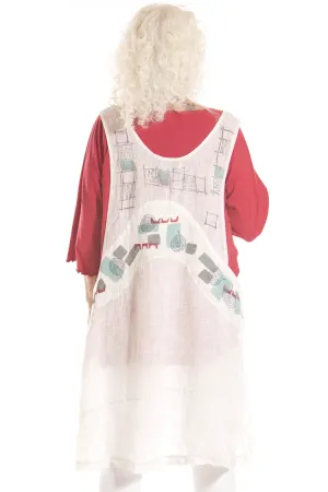 Twirl Over Layer Printed-Blue Fish Clothing