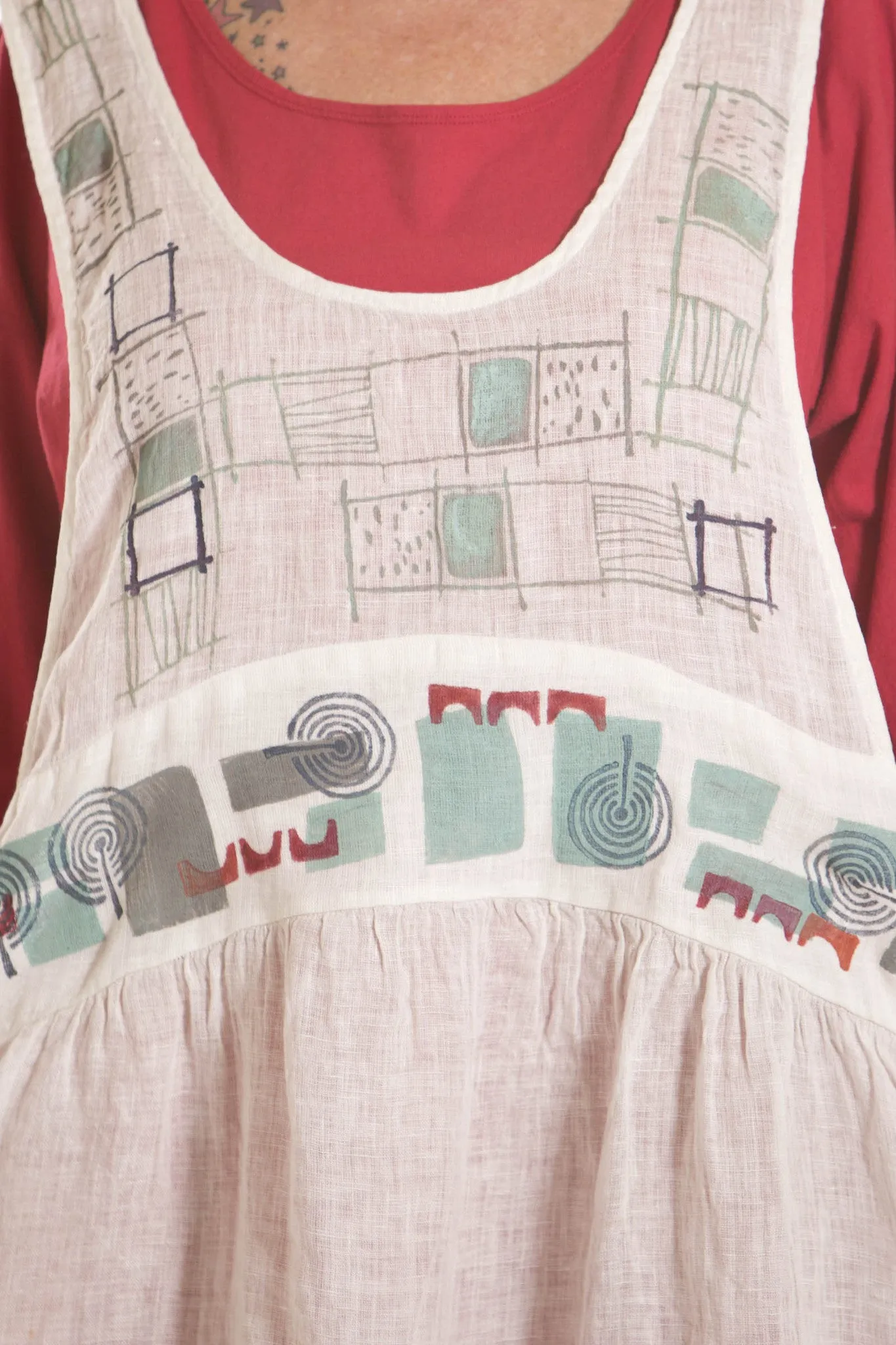 Twirl Over Layer Printed-Blue Fish Clothing