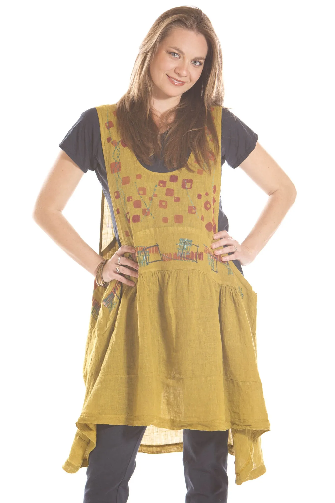 Twirl Over Layer Printed-Blue Fish Clothing