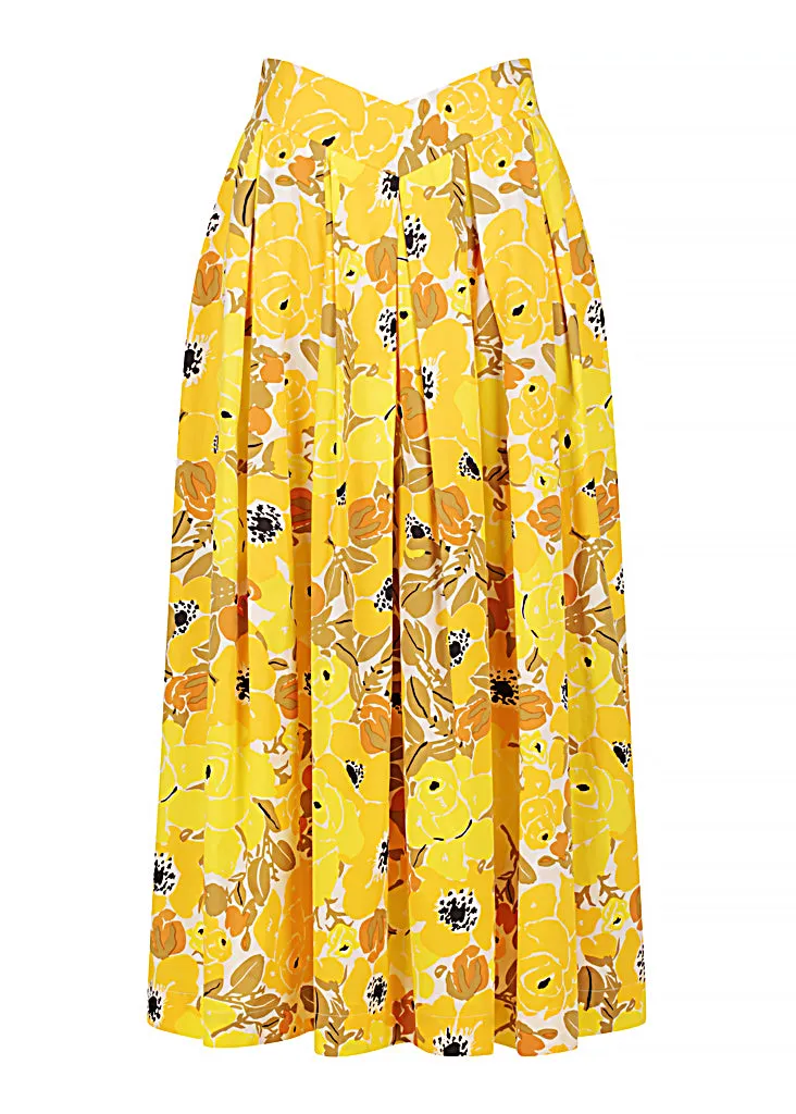 V Front Midi Skirt