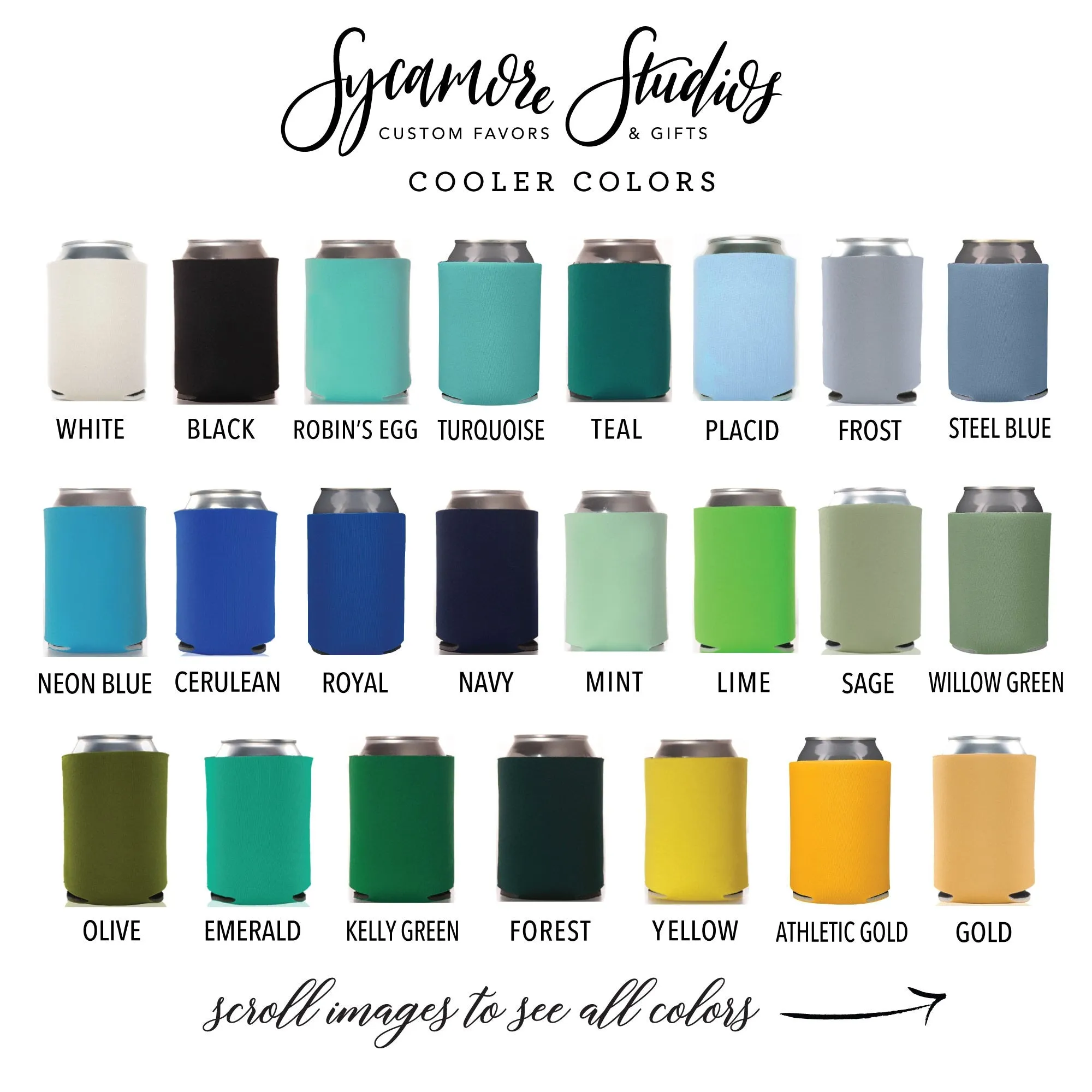 Wedding Can Cooler #232R - Custom Pet Illustration