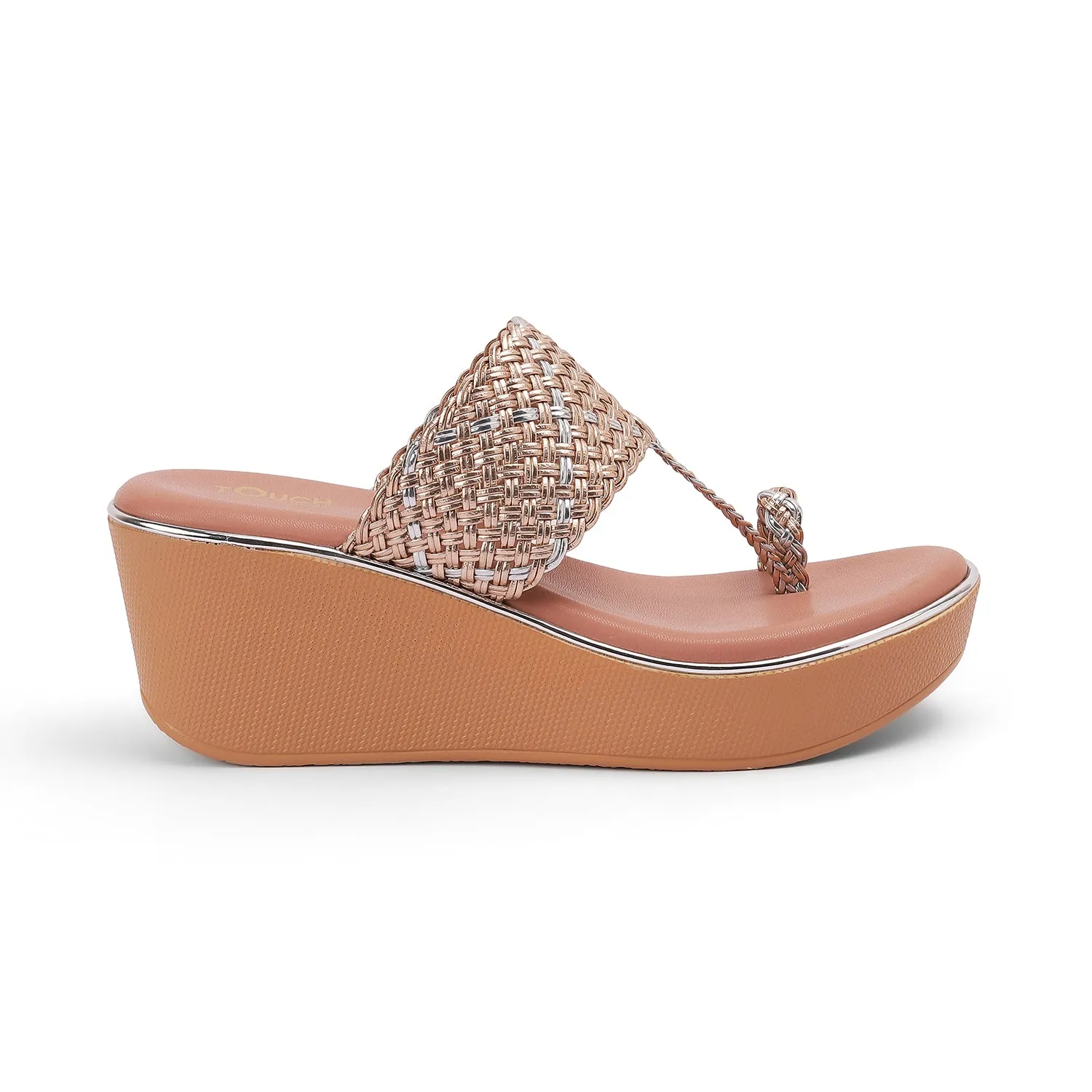 Wedge Stylish Open Toe Slip Ons for Casual and Festive Occasions
