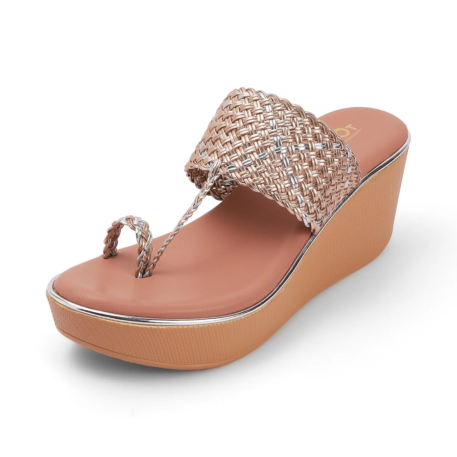 Wedge Stylish Open Toe Slip Ons for Casual and Festive Occasions