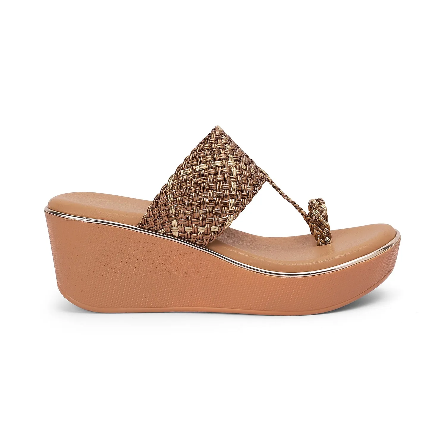 Wedge Stylish Open Toe Slip Ons for Casual and Festive Occasions
