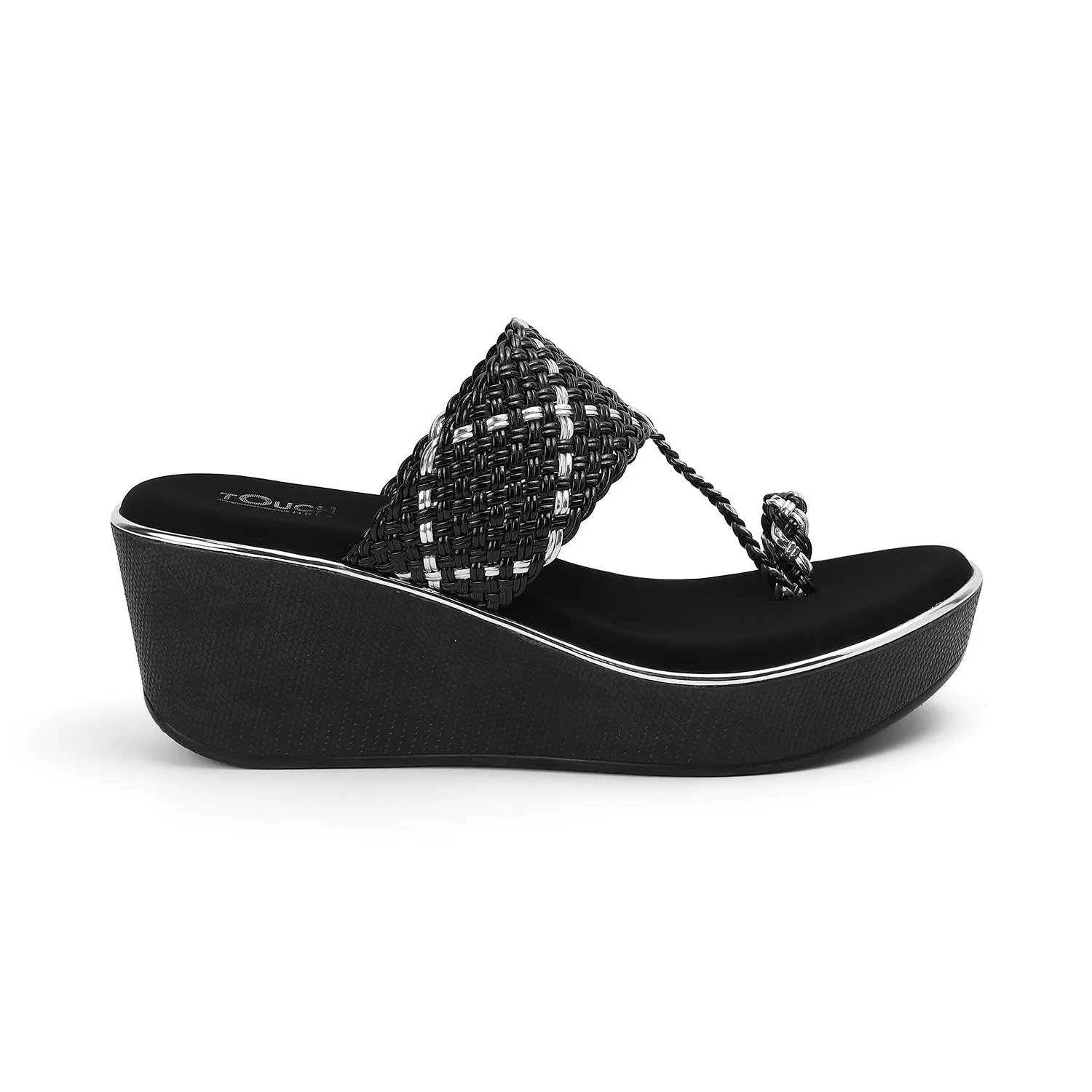 Wedge Stylish Open Toe Slip Ons for Casual and Festive Occasions