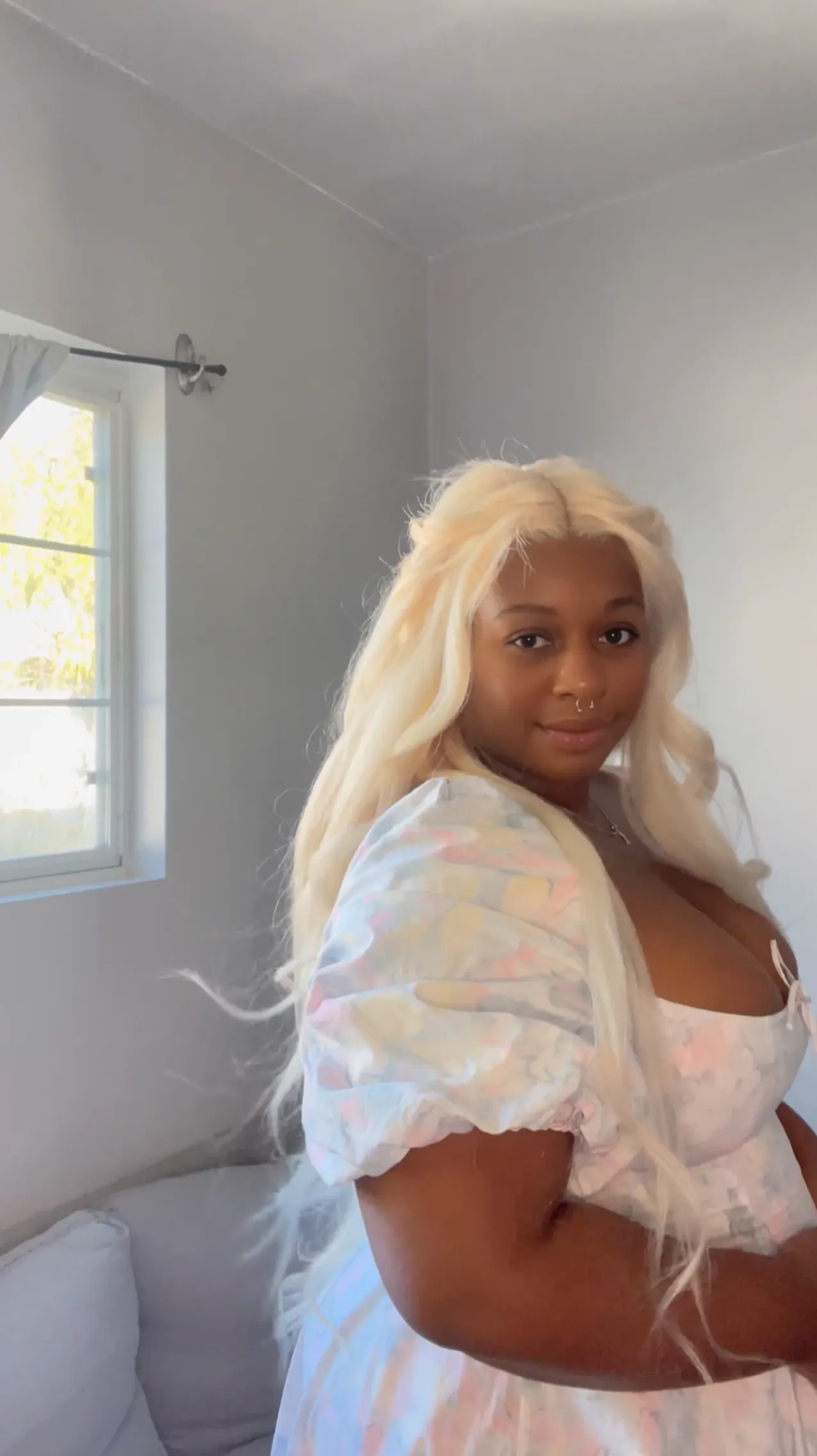 White Blonde Afro-Straight 4*4 HD Lace Closure
