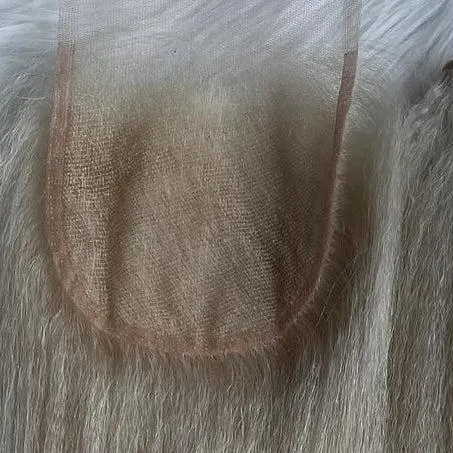 White Blonde Afro-Straight 4*4 HD Lace Closure