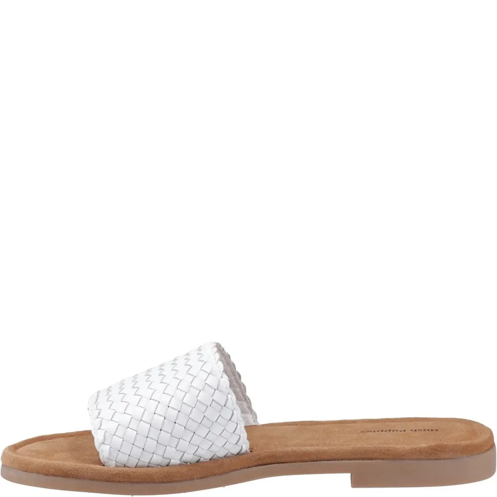 White Hetty Slide Sandals