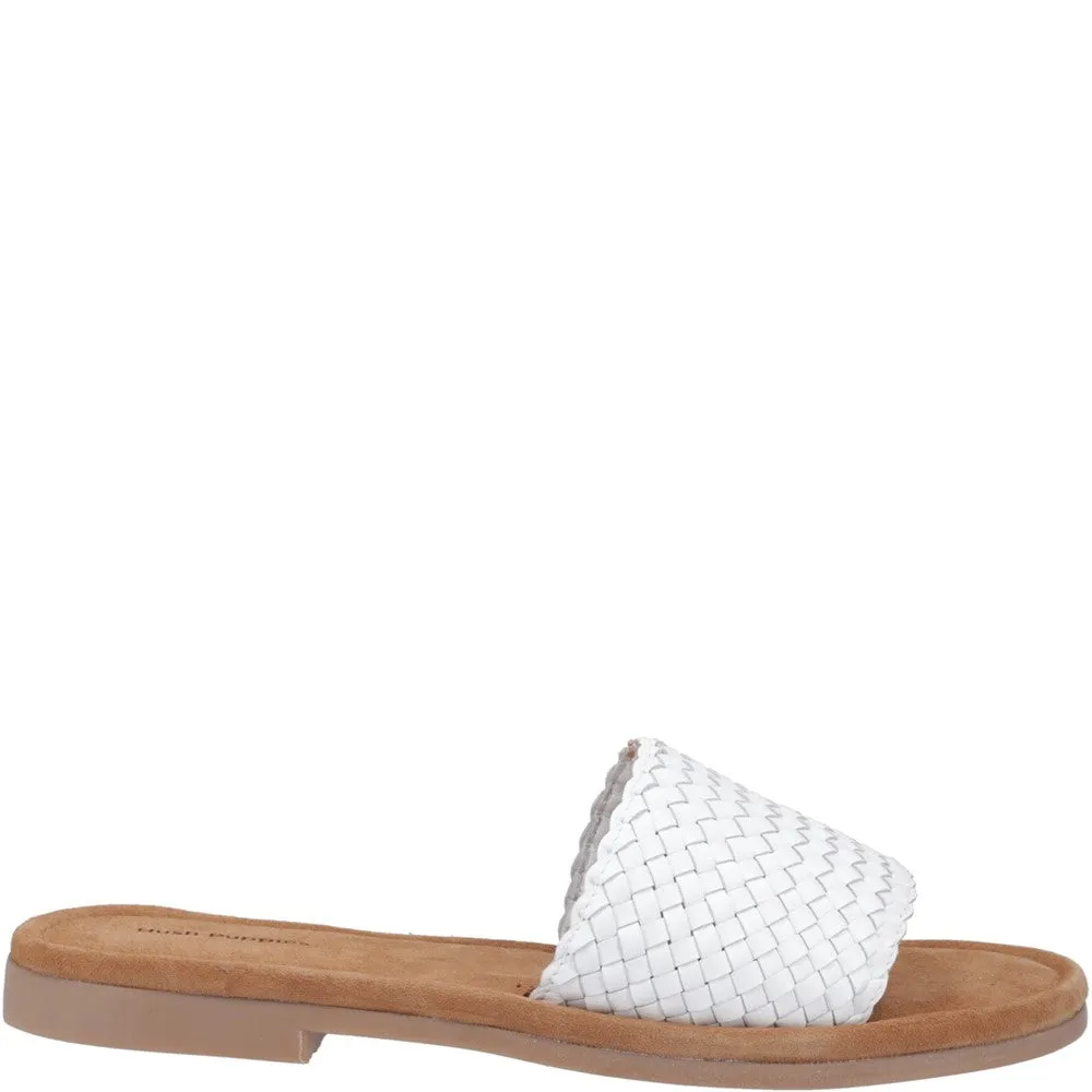White Hetty Slide Sandals