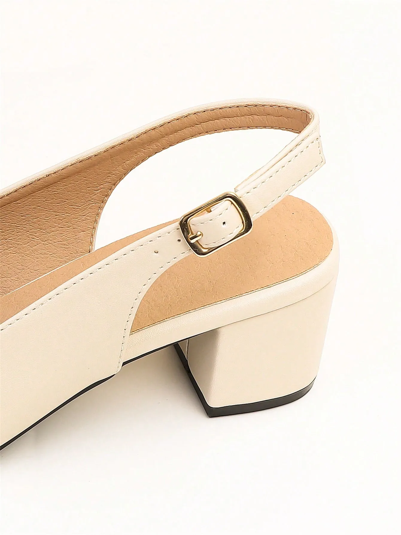 Women Random Leopard Print Point Toe Chunky Heeled Slingback Pumps, Elegant Faux Suede Pumps For Summer