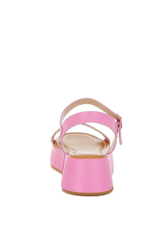 Women's Anglong Raffia Woven Flatform Sandals