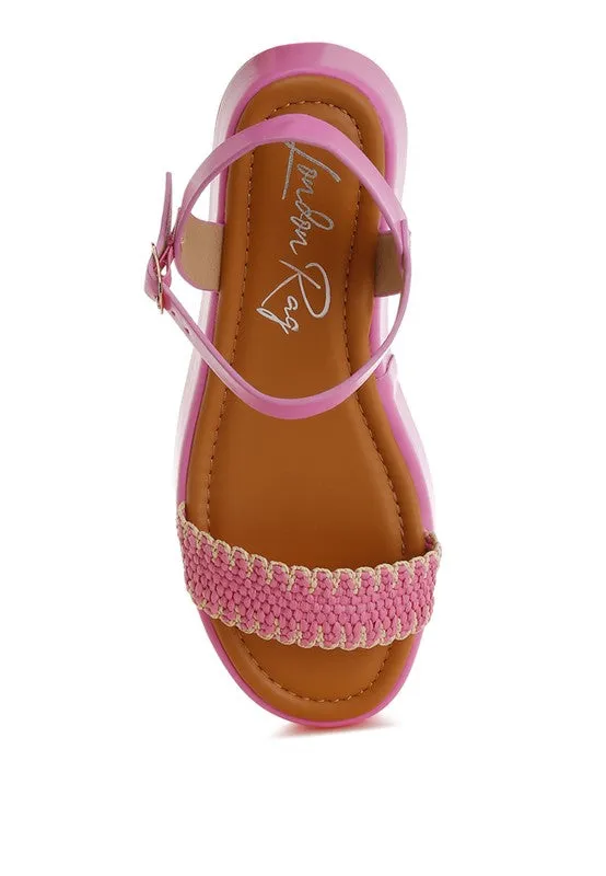 Women's Anglong Raffia Woven Flatform Sandals