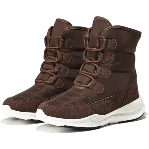 Women's Brown Waterproof Insulated Stylish High-Top Snow Boots