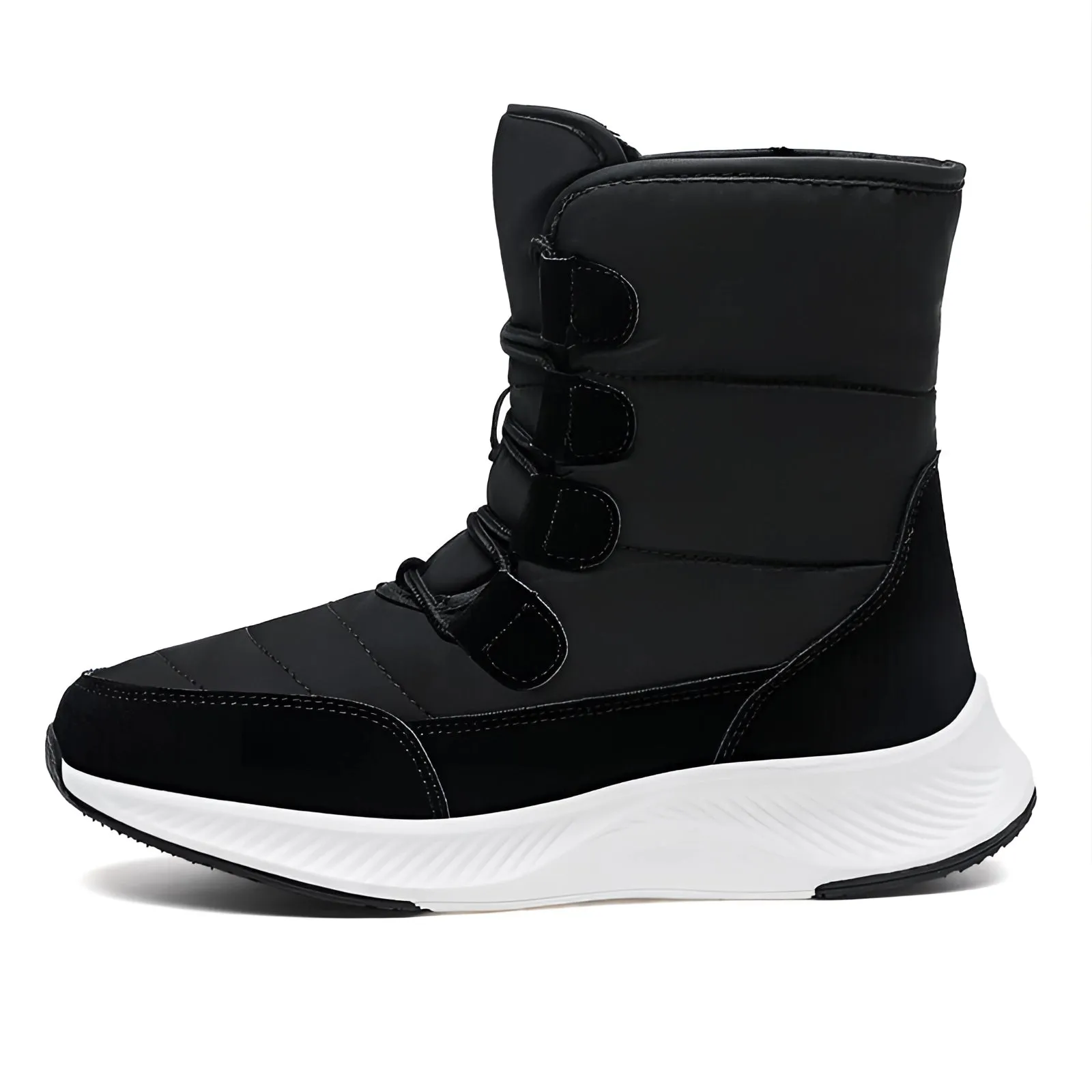 Women's Brown Waterproof Insulated Stylish High-Top Snow Boots