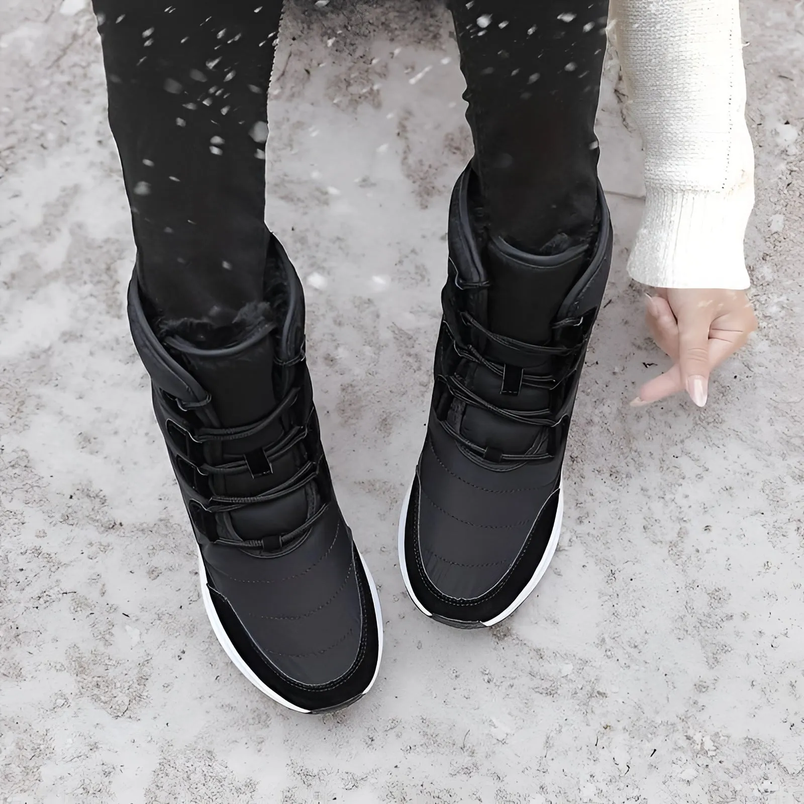 Women's Brown Waterproof Insulated Stylish High-Top Snow Boots