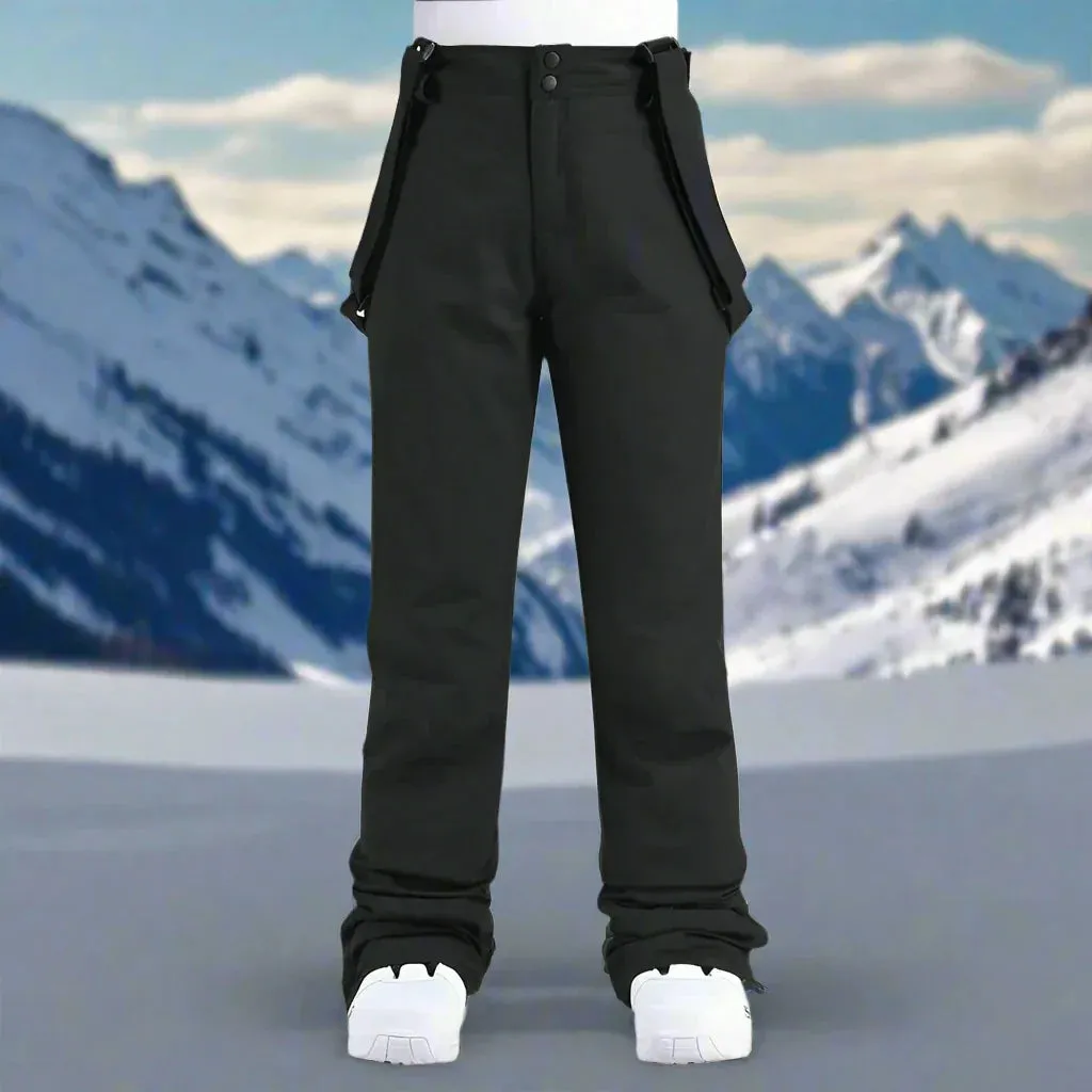 Women's Waterproof Insulated Snow Pants with Adjustable Suspenders – Winter Outdoor Ski & Snowboard Trousers