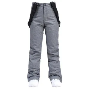 Women's Waterproof Insulated Snow Pants with Adjustable Suspenders – Winter Outdoor Ski & Snowboard Trousers