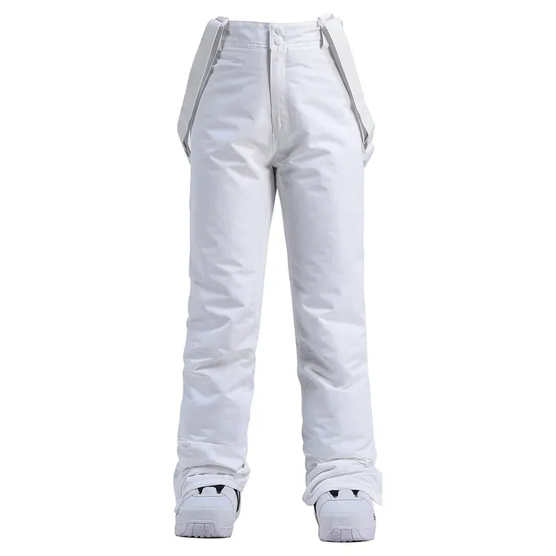 Women's Waterproof Insulated Snow Pants with Adjustable Suspenders – Winter Outdoor Ski & Snowboard Trousers