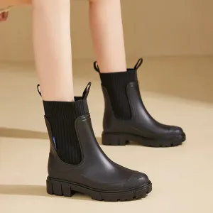 Women's Waterproof Non-Slip Rain Boots Height Increasing & Wear-Resistant