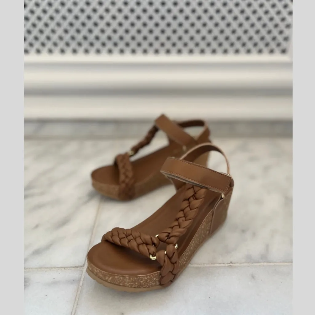 WOVEN LADY - COGNAC