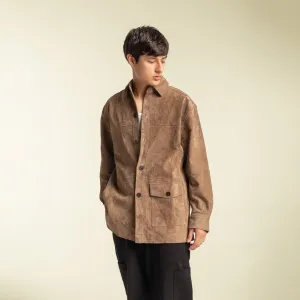 Yoel Distressed Suede Jacket