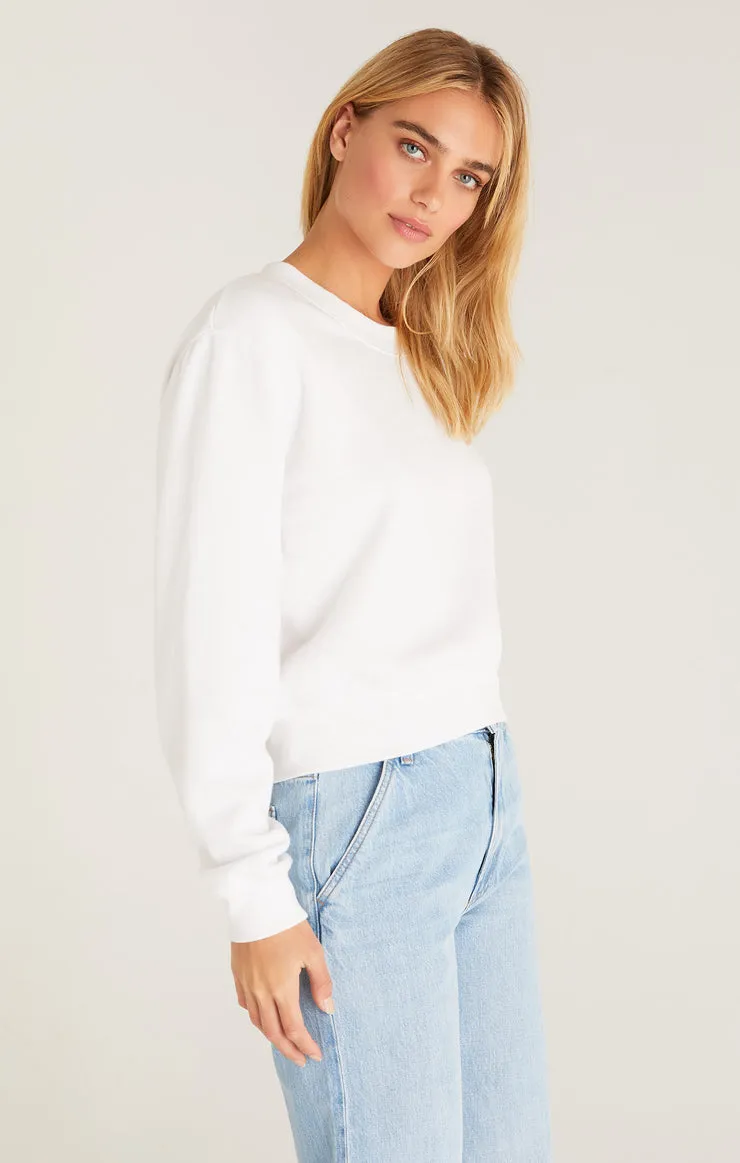 Z SUPPLY | Classic Crew Sweatshirt {White}