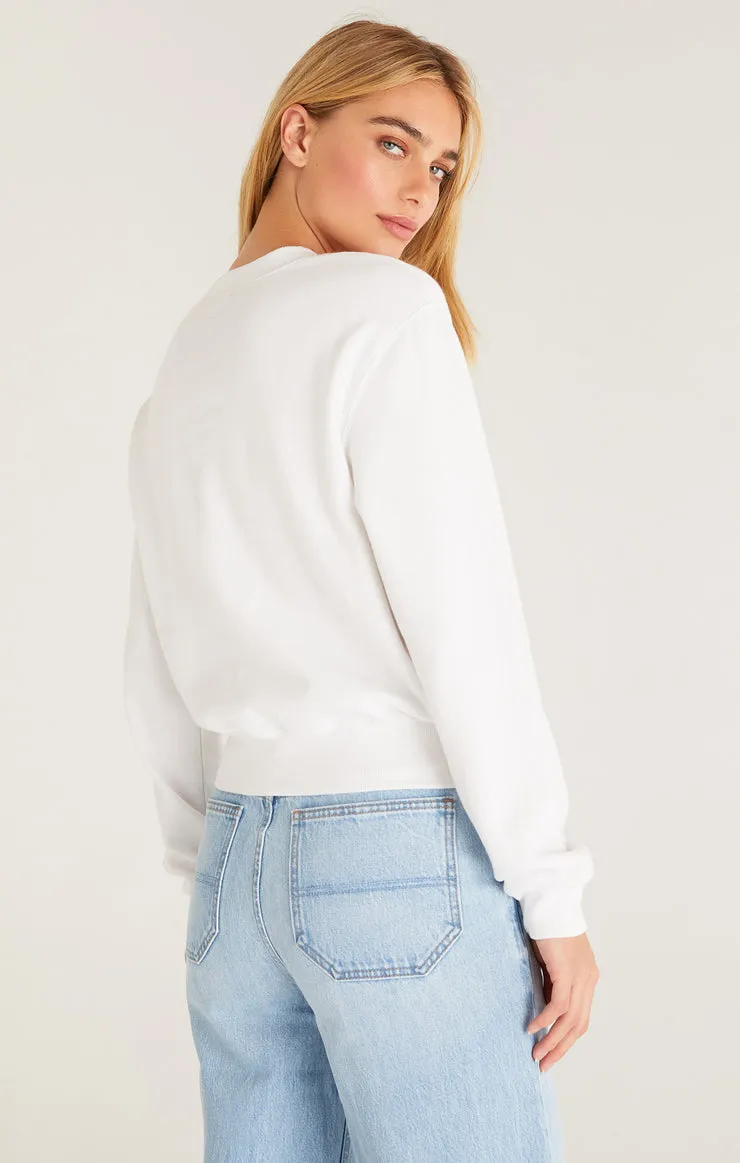 Z SUPPLY | Classic Crew Sweatshirt {White}