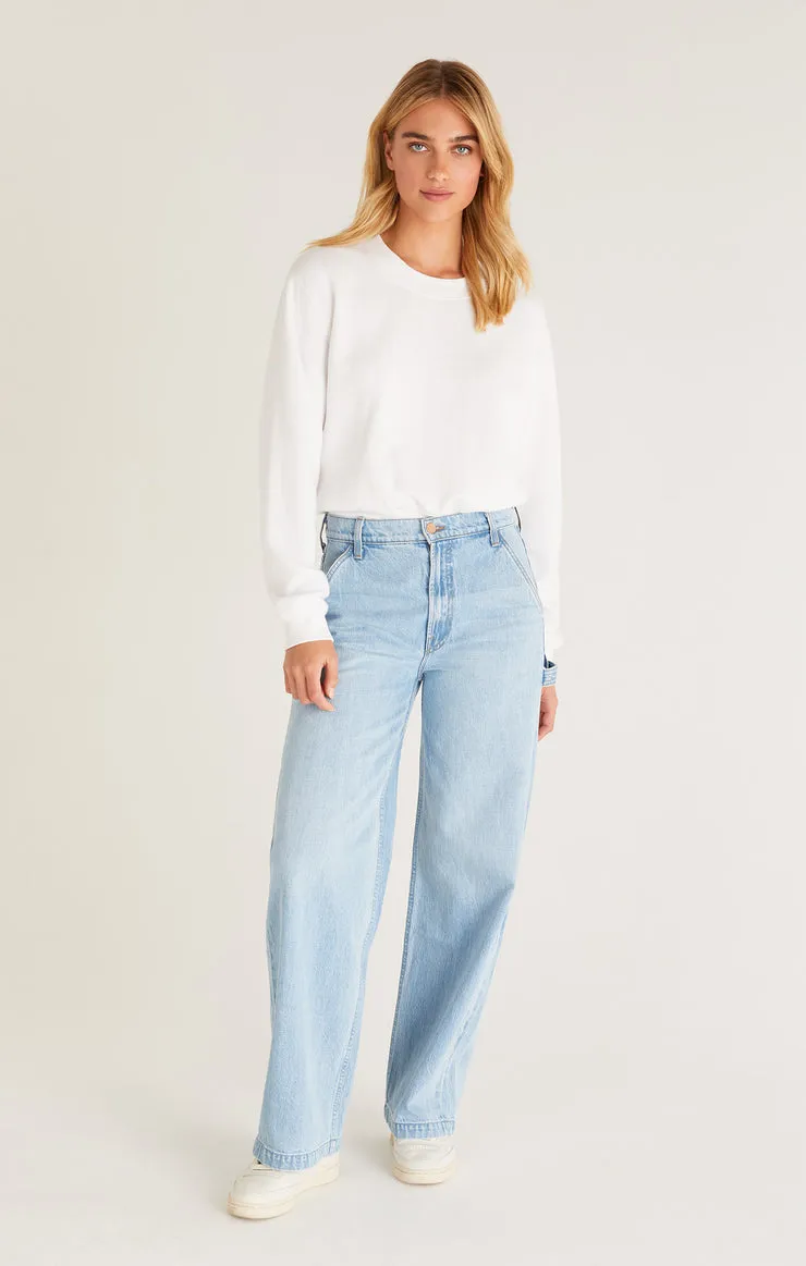 Z SUPPLY | Classic Crew Sweatshirt {White}