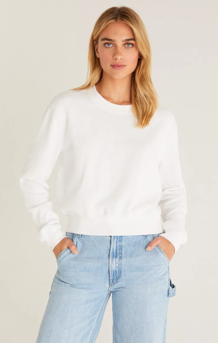 Z SUPPLY | Classic Crew Sweatshirt {White}